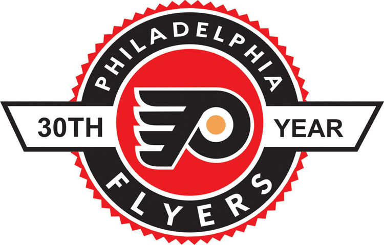 Philadelphia Flyers 1996 97 Anniversary Logo iron on paper